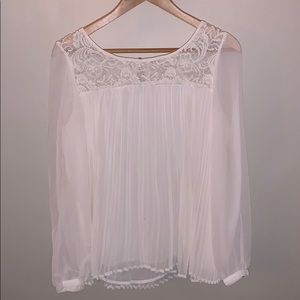 Sheer white blouse from Sundance